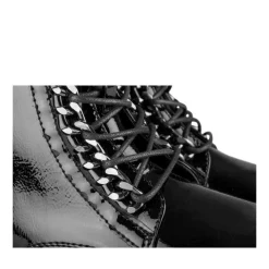 Bottines Rangers NOIR Fille Motif Uni Lacets