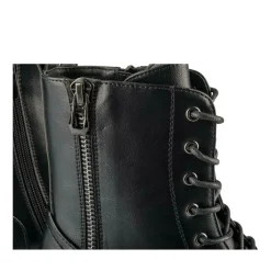 Bottines Rangers NOIR Fille Motif Uni Lacets