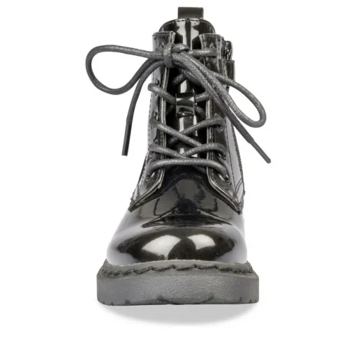 Bottines Rangers NOIR Fille Motif Uni Lacets