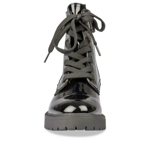 Bottines Rangers NOIR Fille Motif Uni Lacets