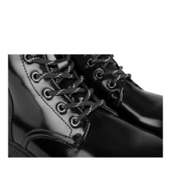 Bottines Rangers NOIR Fille Motif Vernis Lacets