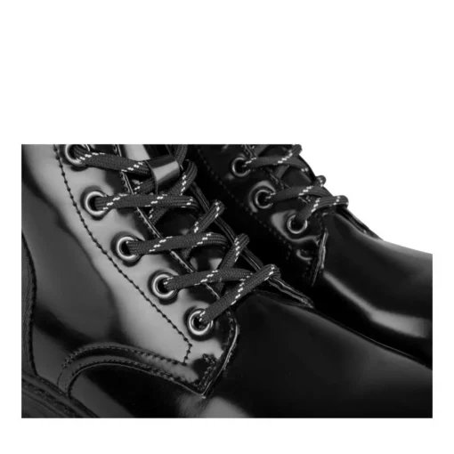 Bottines Rangers NOIR Fille Motif Vernis Lacets