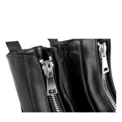 Bottines Rangers NOIR Fille Motif Uni Fermeture éclair
