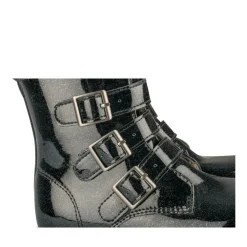 Bottines Rangers NOIR Fille Motif Uni Fermeture éclair