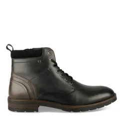 Bottines Rangers NOIR Homme CUIR Motif Uni Lacets
