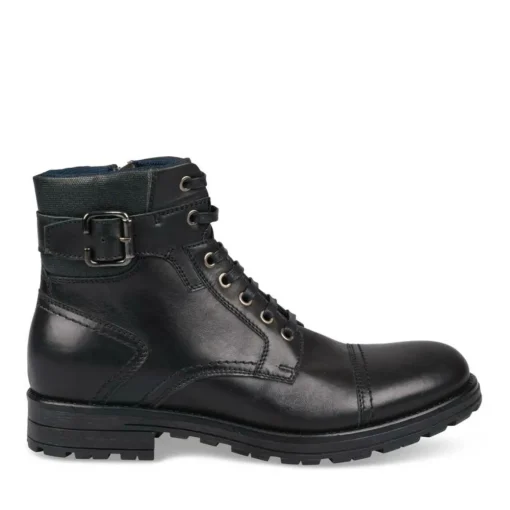 Bottines Rangers NOIR Homme CUIR Lacets