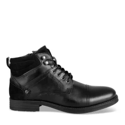 Bottines Rangers NOIR Homme CUIR Motif Uni Lacets
