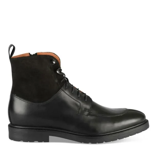 Bottines Rangers NOIR Homme CUIR Motif Uni Lacets