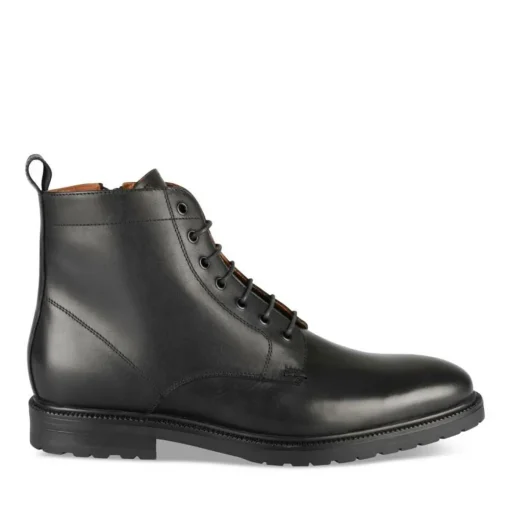 Bottines Rangers NOIR Homme CUIR Motif Uni Lacets