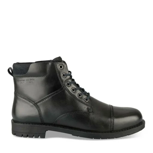 Bottines Rangers NOIR Homme CUIR Motif Uni Lacets