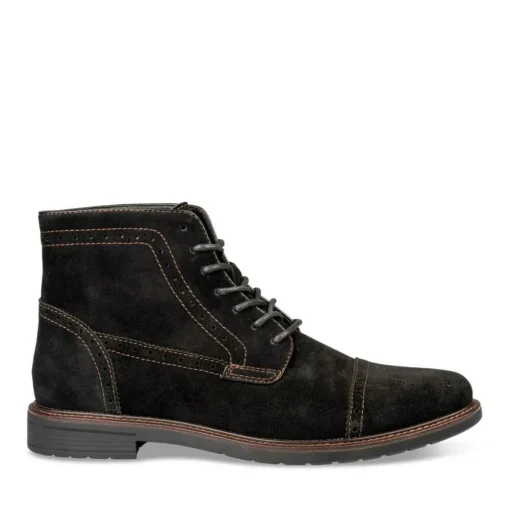 Bottines Rangers NOIR Homme CUIR Motif Uni Lacets