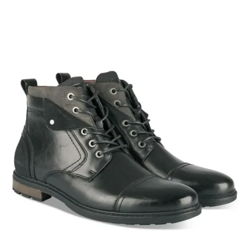 Bottines Rangers NOIR Homme Motif Uni Lacets