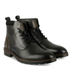 Bottines Rangers NOIR Homme CUIR Motif Uni Lacets