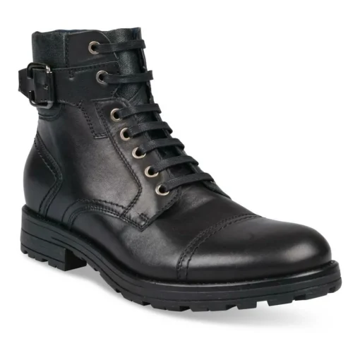 Bottines Rangers NOIR Homme CUIR Lacets