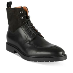 Bottines Rangers NOIR Homme CUIR Motif Uni Lacets