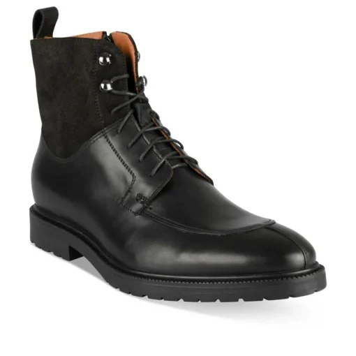 Bottines Rangers NOIR Homme CUIR Motif Uni Lacets