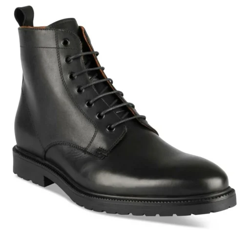 Bottines Rangers NOIR Homme CUIR Motif Uni Lacets