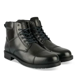 Bottines Rangers NOIR Homme CUIR Motif Uni Lacets