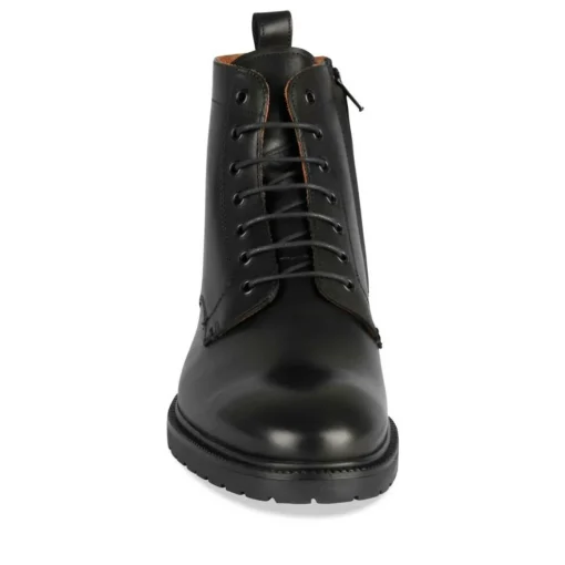 Bottines Rangers NOIR Homme CUIR Motif Uni Lacets