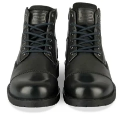 Bottines Rangers NOIR Homme CUIR Motif Uni Lacets