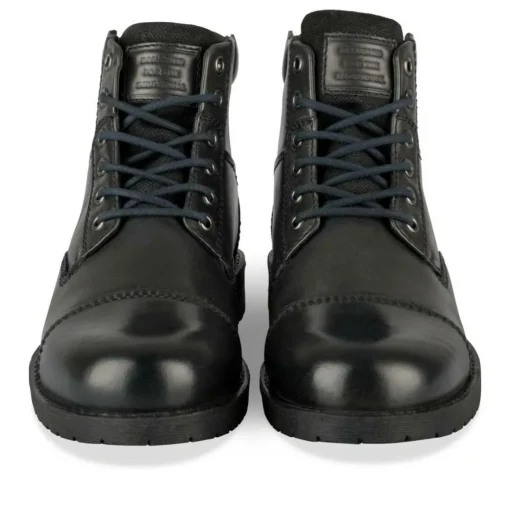 Bottines Rangers NOIR Homme CUIR Motif Uni Lacets