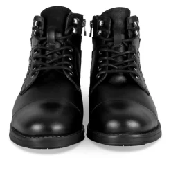 Bottines Rangers NOIR Homme CUIR Motif Uni Lacets