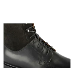 Bottines Rangers NOIR Homme CUIR Motif Uni Lacets