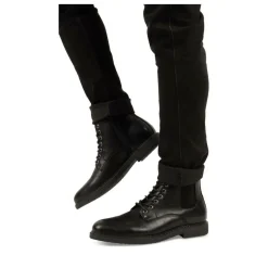 Bottines Rangers NOIR Homme Motif Uni Lacets