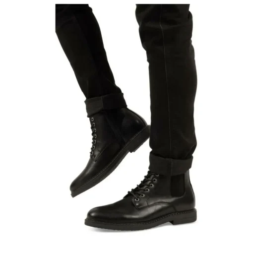 Bottines Rangers NOIR Homme Motif Uni Lacets