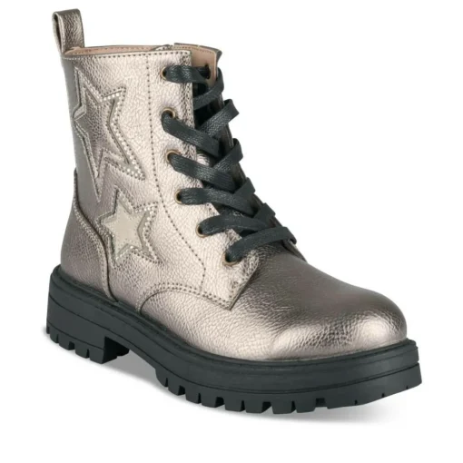Bottines Rangers PEWTER Fille Motif Iridescent Lacets