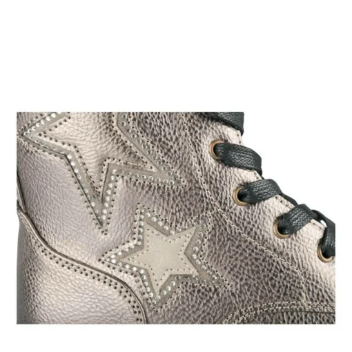 Bottines Rangers PEWTER Fille Motif Iridescent Lacets