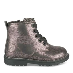 Bottines Rangers ROSE Fille Motif Etoiles Lacets