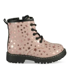 Bottines Rangers ROSE Fille Motif Etoiles Lacets