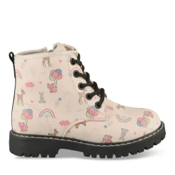 Bottines Rangers ROSE Fille Motif Animal Lacets