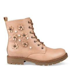 Bottines Rangers ROSE Fille Motif Uni Lacets