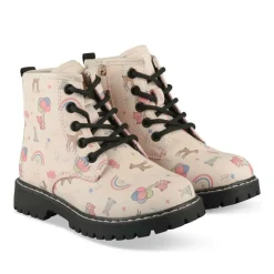 Bottines Rangers ROSE Fille Motif Animal Lacets
