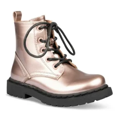 Bottines Rangers ROSE Fille Motif Uni Lacets