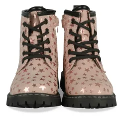 Bottines Rangers ROSE Fille Motif Etoiles Lacets