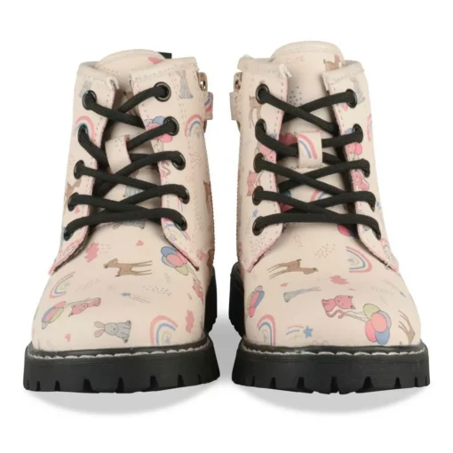 Bottines Rangers ROSE Fille Motif Animal Lacets