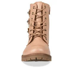 Bottines Rangers ROSE Fille Motif Uni Lacets
