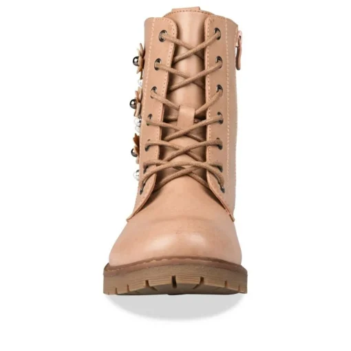 Bottines Rangers ROSE Fille Motif Uni Lacets