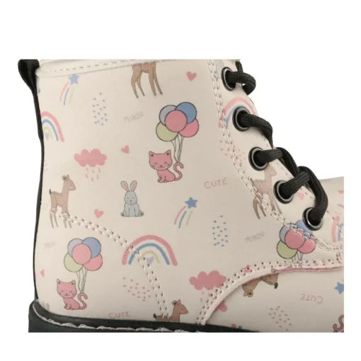 Bottines Rangers ROSE Fille Motif Animal Lacets
