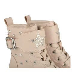 Bottines Rangers ROSE Fille Motif Clouté Lacets