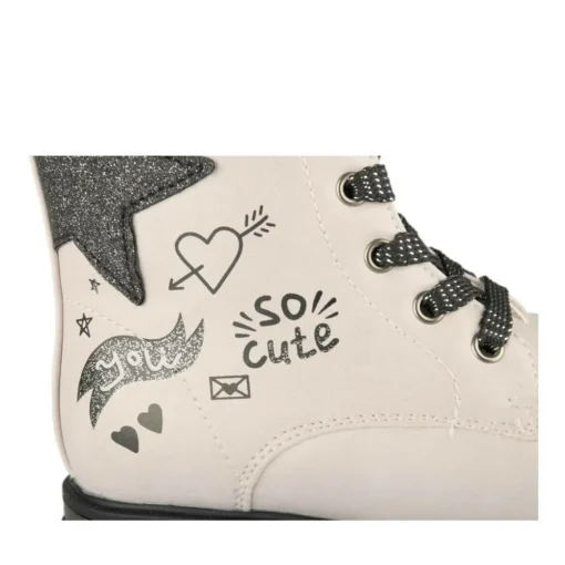 Bottines Rangers ROSE Fille Motif Paillettes Lacets