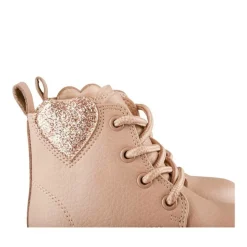 Bottines Rangers ROSE Fille Motif Coeurs Lacets