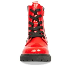 Bottines Rangers ROUGE Fille Lacets