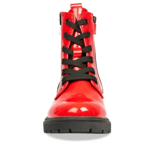 Bottines Rangers ROUGE Fille Lacets