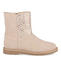 Bottines ROSE Fille CUIR Motif Uni Fermeture éclair