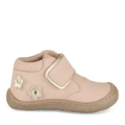 Bottines ROSE Fille CUIR Motif Fleuri Scratch
