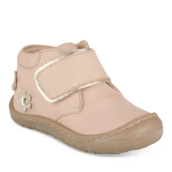 Bottines ROSE Fille CUIR Motif Fleuri Scratch